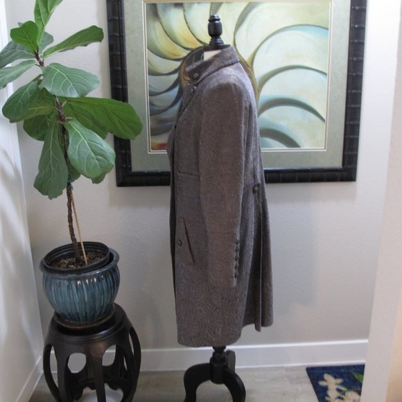 SOFT SURROUNDINGS - Velvet Damask Military Trench Coat - Picture 14 of 15